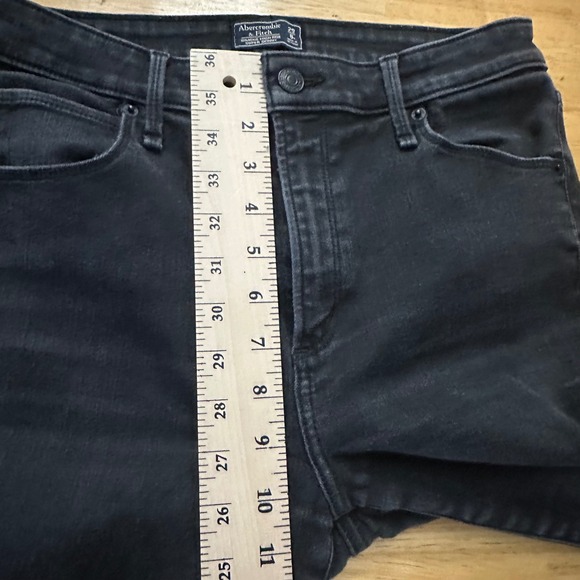Abercrombie‎ Fitch Simone High Rise Super Skinny Jeans Black Size 29x8 Gunge - Picture 6 of 10